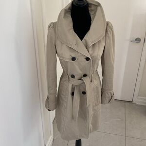 ESPRIT Classic Beige mid-length Trench Coat Size 2
